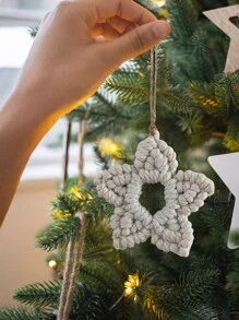 1pc Star Design Woven Wall Hanging - Beige - View 1