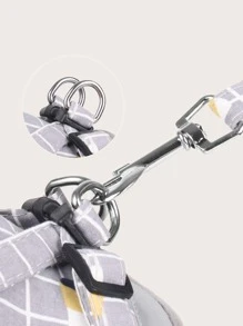 2 cái Kẻ Sọc Mô Hình Dây Căng & Dây Cắn Thú Cưng Bộ - Màu Xám nhạt - Xem 6