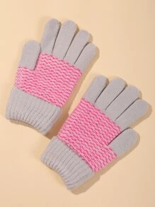 Găng tay hai tông màu - Xám - Xem 2