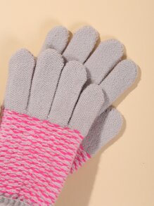 Găng tay hai tông màu - Xám - Xem 3