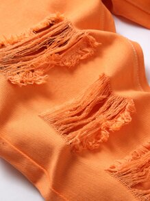 Quần Jeans Nam Ôm Thẳng Rách - trái cam - Xem 4