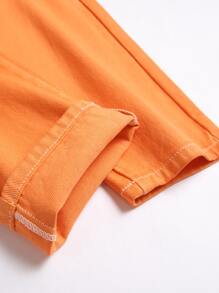 Quần Jeans Nam Ôm Thẳng Rách - trái cam - Xem 6