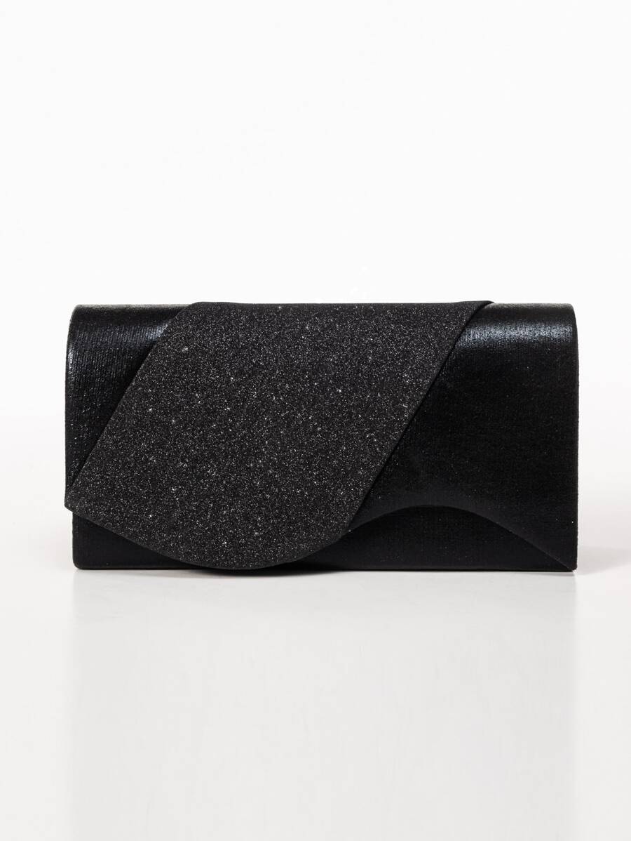 Mini Minimalist Flap Square Bag - Black - View 1