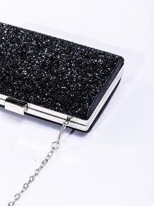 閃爍閃爍的,閃閃發光的,優雅的,精美的迷你閃光鏈盒包,是婚禮、舞會和派對場合的完美新娘包,也是派對女孩、女人的晚宴包,非常適合派對、婚禮、舞會、晚餐/宴會,是送給女性最好的禮物 - 黑色 - 查看 9