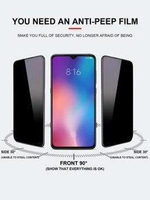 1 feuille de protecteur d'écran en verre trempé avec filtre de confidentialité, compatible avec 16/16 Plus/16 Pro/16 Pro Max/15/15Pro/15Plus/15Promax. Cadeau pour l'anniversaire, la famille, les amis. Protège-écran anti-espionnage, accessoire de téléphone.