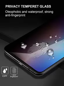 1 feuille de protecteur d'écran en verre trempé avec filtre de confidentialité, compatible avec 16/16 Plus/16 Pro/16 Pro Max/15/15Pro/15Plus/15Promax. Cadeau pour l'anniversaire, la famille, les amis. Protège-écran anti-espionnage, accessoire de téléphone.
