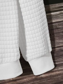 GENTILAND Men Letter Graphic Pullover - White - View 5