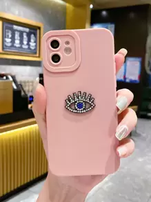 Eye Decor Phone Case - Baby Pink - View 1