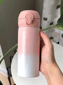 渐变字母图案不锈钢保温瓶 重返校园