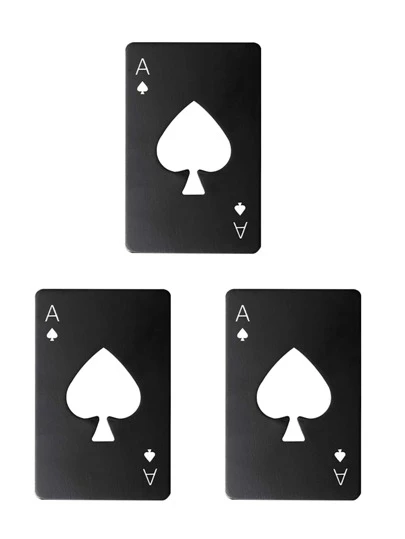 3入組紙牌設計啤酒開瓶器