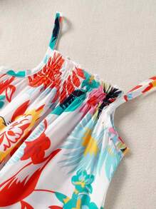 小女童印花荷葉邊罩衫 - 彩色 - 查看 3