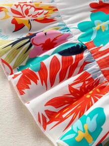 小女童印花荷葉邊罩衫 - 彩色 - 查看 6