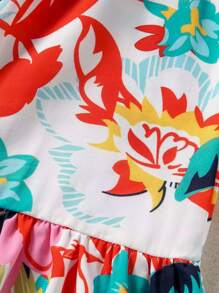小女童印花荷葉邊罩衫 - 彩色 - 查看 7