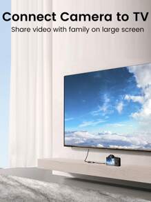 UGREEN 0.22M Micro HDMI To HDMI Cable Male To Female Micro HDMI Adapter Support 4K 60Hz 3D 1080P Ethernet Audio Return For GoPro Hero 6 Hero 5 Black, Nexus 10 Tablet, ASUS Zenbook Laptop, Camera-Intl - Grey - View 2