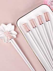 5 pares Palillos de aleación - Multicolor - Ver 2