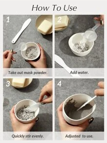 Set de 3 Cuencos para Mezclar Mascarillas Faciales DIY - Blanco - Ver 6