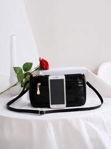 Túi Crossbody Nữ màu trơn Có thể điều chỉnh được Mát mẻ - màu đen - Xem 6