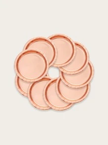10入組9英寸一次性盤子 - 玫瑰金 - 查看 1