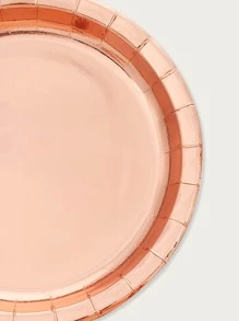 10入組9英寸一次性盤子 - 玫瑰金 - 查看 2