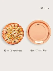 10入組9英寸一次性盤子 - 玫瑰金 - 查看 4