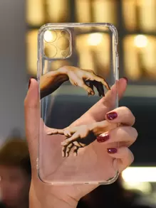 手印保護殼相容於 iPhone15/15Plus/15Pro/15Promax - 無色 - 查看 1