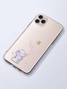 1pc Cartoon Graphic Clear Case Compatible With iPhone