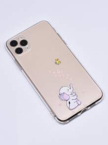 1pc Cartoon Graphic Clear Case Compatible With iPhone
