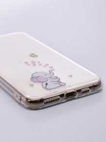 1pc Cartoon Graphic Clear Case Compatible With iPhone