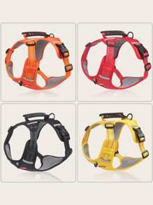 1pc No Pull Pet Harness For Dog For Outdoor - Red - View 1