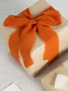 Ruy băng viền tua rua xé tay dài 5m dùng cho bó hoa, trang trí đám cưới, gói quà, v.v. Ngày lễ tình nhân - trái cam - Xem 4