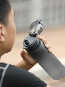 1 pieza Botella de agua portátil - Gris - Ver 2