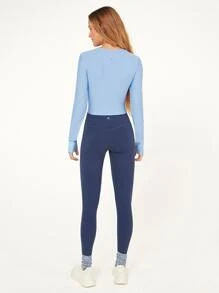 GLOWMODE AirPlush Wrap Crop Top - Baby Blue - View 12