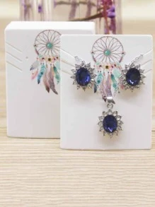 100pcs Floral Pattern Random Jewelry Display Card - Multicolor - View 6