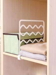 1pc Wardrobe Compartment Partition Plate - White - View 3