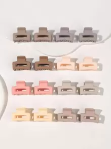 16 piezas Garra de pelo unicolor - Multicolor - Ver 1