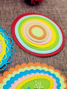 1pc Round Design Cutting Die - Silver - View 4