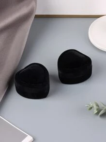 1pc Heart Design Ring Storage Box - Black - View 8