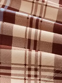 SHEIN MOD Plaid Print Crop Tank Top - Multicolor - View 3