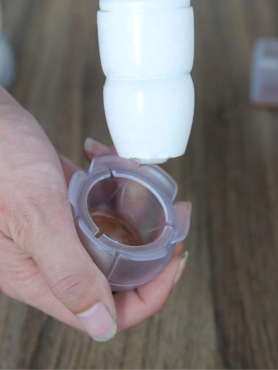 1 pieza Funda transparente mesa pie - Blanco - Ver 1