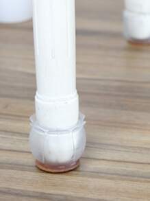 1 pieza Funda transparente mesa pie - Blanco - Ver 2