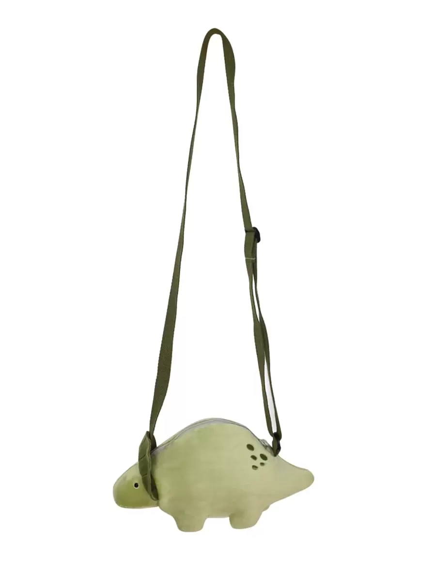 Metoo/Tiramitu Kids Cartoon Dinosaur Design Crossbody Bag - Dark Green - View 1