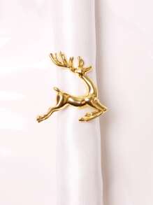 6入組麋鹿裝飾餐巾環 - 金色 - 查看 2