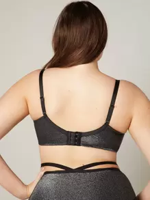 LUVLETTE 内衣 钢圈低胸聚拢文胸 - 黑色 - 查看 3