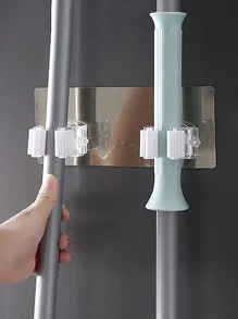 1pc Double-ended Traceless Mop Holder - White - View 1