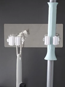1pc Double-ended Traceless Mop Holder - White - View 5