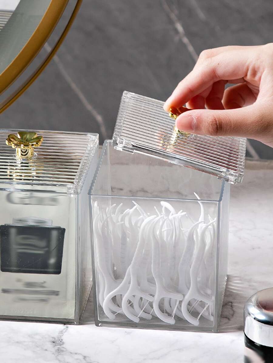 1入組透明辦公桌收納盒 - 無色 - 查看 1