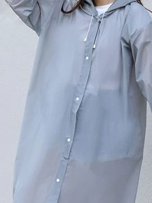 1 cái áo mưa rắn màu - Xám - Xem 6