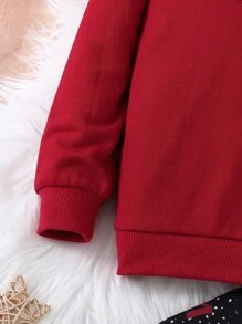 Toddler Girls Ruffle Trim Pullover & Heart Print Leggings - Multicolor - View 4