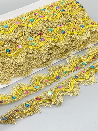 1入組亮片裝飾DIY織帶花邊