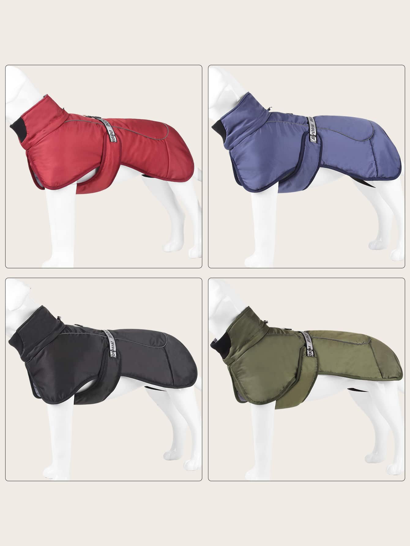 1 PC Contrast Letter Chi tiết Pet Coat - Màu xanh hải quân - Xem 1